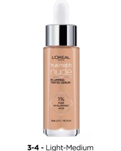 Loréal Paris True Match Nude Pluming Tinted Serum 3-4 Light-Medium make-up 30ml