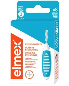 Elmex 0,6mm medzizubné kefky číslo 3 8ks