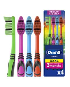 Oral-B Colors XXXL Medium zubná kefka 4ks