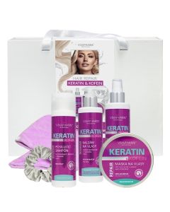 VIVAPHARM Hair Repair Keratin & Kofein darčekový set v krabici