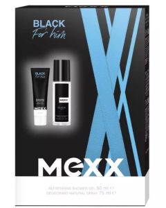 Mexx Black For Him pánska darčeková kazeta
