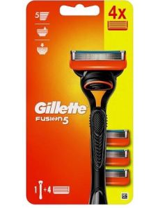Gillette Fusion holiaci strojček + náhradná hlavica 4ks