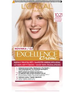 Loréal Excellence Creme 10.21 Najsvetlejšia perleťová blond farba na vlasy