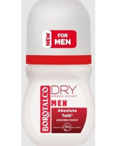 BOROTALCO Men Dry Amber Absolute TalQ 72h deodorant roll-on 50ml