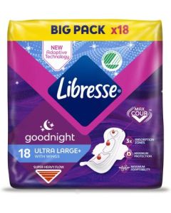 Libresse Goodnight Ultra Large+  hygienické vložky 18ks