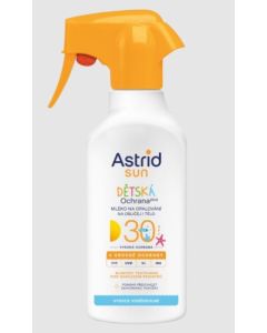 Astrid Sun Detská ochrana mlieko na opaľovanie vodeodolné SPF30 200ml