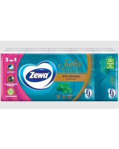 Zewa Softis Menthol hygienické vreckovky 4-vrstvové 10ks