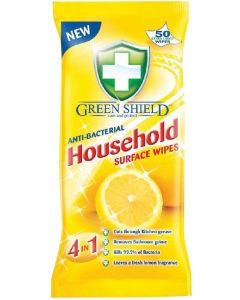 Green Shield Hauschold 4v1 pre domácnosť antibakteriálne čistiace utierky 50ks