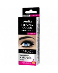 Henna Venita Color Gél na obočie & riasy 1.0 Čierna 15g